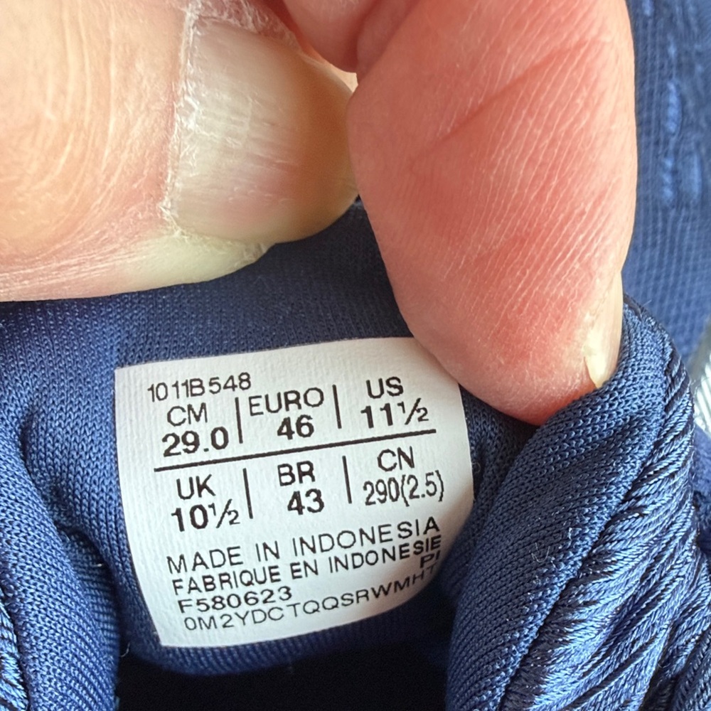 ASICS Navy and White Men's Running Shoes - Picture 6 of 9